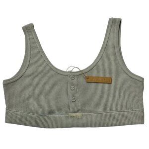 SKIMS Waffle Henley Bralette Talc Womens 2X
